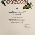 dyplom za zbiórkę żołędzi