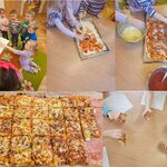 dzieci robią pizzę