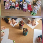 dzieci z wytworami swojej pracy