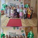 dzieci przy dekoracji na pokaz mody