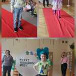 dzieci na czerwonym dywanie podczas pokazu